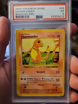 5 Grade Pokemon Card Slab Lot PSA CGC Vintage Shadowless Charmander - Image 2