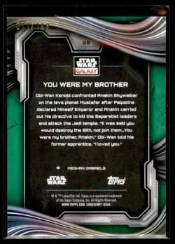 2025 Topps Chrome Star Wars Galaxy GREEN SHIMMER You Were My Brother #22 /199 - Image 2