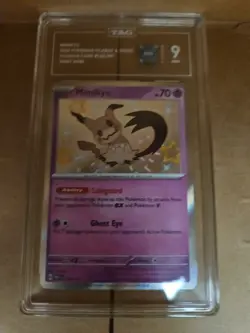 Pokemon TCG Mimikyu Scarlet & Violet Paldean Fates Card 160/091 Baby Shiny - Image 1