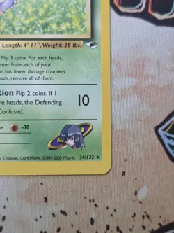 Pokemon TCG Sabrina's Venomoth Gym Heroes 34/132 Unlimited Rare Non Holo - Image 5