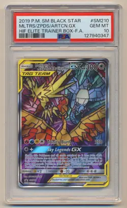 PSA 10 Pokemon Black Star Promo Moltres & Zapdos & Articuno GX #SM210 GEM MINT! - Image 1