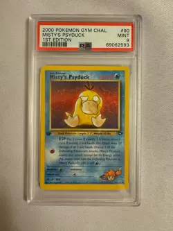 2000 Pokemon - 1st Edition Misty’s Psyduck - Gym Challenge 90/132 - PSA 9 Mint! - Image 1