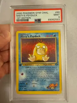 2000 Pokemon - 1st Edition Misty’s Psyduck - Gym Challenge 90/132 - PSA 9 Mint! - Image 2