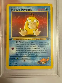 2000 Pokemon - 1st Edition Misty’s Psyduck - Gym Challenge 90/132 - PSA 9 Mint! - Image 3