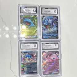 Pokemon TCG CGC Graded Card Lot 2023 Japanese Venusaur Gyarados Mew ex - 4 Cards - Image 1