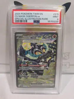 Pokemon Tcg Cornerstone Mask Ogerpon EX 215/167 Sv06 Twilight Masquerade PSA 9 - Image 1