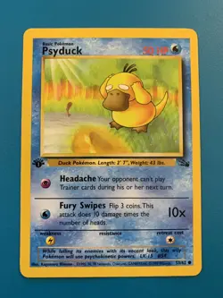 1st Edition Psyduck 53/62 Fossil Set Rare Vintage 1999 Pokemon Card - NM - Image 1