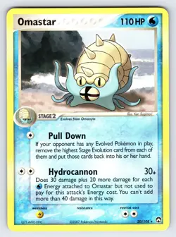 Omastar 20/108 2007 EX Power Keepers Pokemon Card TCG Non Holo Rare - VLP - Image 1