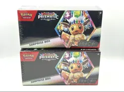 2x Pokemon TCG Scarlet & Violet Prismatic Evolutions Surprise Box Factory Sealed - Image 1