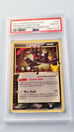Greninja PSA 8 2021 Pokemon Celebrations Gold Star Black Star Promo SWSH144 🐸🐸 - Image 1