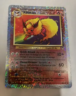 2002 WOTC POKEMON LEGENDARY COLLECTION FLAREON 10/110 REVERSE HOLO FOIL NM - Image 2