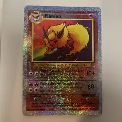 2002 WOTC POKEMON LEGENDARY COLLECTION FLAREON 10/110 REVERSE HOLO FOIL NM - Image 5
