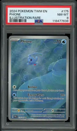 2024 Pokemon Twilight Masquerade 175 Phione Illustrator Rare PSA 9 Mint - Image 2