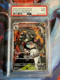 2025 Pokemon DRI EN Rockets Houndoom IR PSA 9 - Image 1