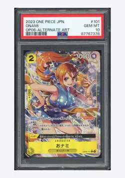 One Piece PSA 10 O-Nami R Alternate Art 2023 OP06-101 OP06 Japanese - Image 1