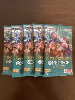 One Piece Two Legends OP-08 Lot Of Five 5 Booster Packs English B - Image 1