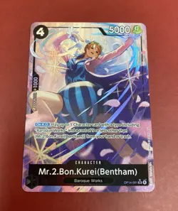 One Piece - Mr.2.Bon.Kurei(Bentham) OP14-091 SR Alt Art English NM X1 - Image 1