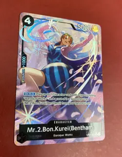 One Piece - Mr.2.Bon.Kurei(Bentham) OP14-091 SR Alt Art English NM X1 - Image 2