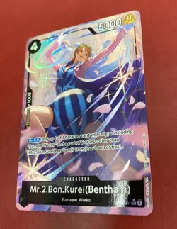 One Piece - Mr.2.Bon.Kurei(Bentham) OP14-091 SR Alt Art English NM X1 - Image 3