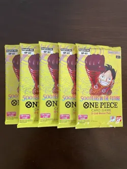 One Piece 500 Years In The Future OP-07 Five 5 Booster Packs Lot English - Image 1