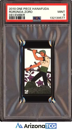 One Piece 2010 Roronoa Zoro December One Piece Hanafuda PSA 9 - Image 1