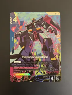 Gundam TCG Card Game Dual Impact GD02-001 LR+ Psycho Gundam NM Alt Art Bandai - Image 1