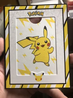Pokemon 25th Anniversary 2021 McDonalds Promo Pikachu Cardboard Frame No Cards - Image 1