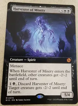 Harvester of Misery - #74 Reg (Extended Art) Outlaws of Thunder Junction - Mtg - Image 1