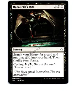 Razaketh's Rite Black #74 Uncommon Hour of Devastation MTG NP NM/NM+ - Image 1