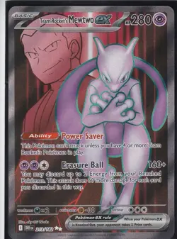 Pokemon TCG Team Rockets Mewtwo EX 213/182 Destined Rivals English - Image 1
