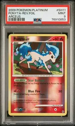 PSA 9 Ponyta Reverse Holo Sh11 Arceus Pokemon Card - Image 1