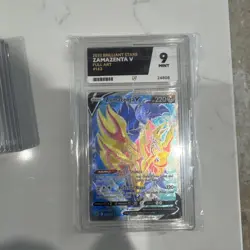 Ace 9 Zamazenta V 163/172 Brilliant Stars Pokemon Cards Graded Near Mint PSA 7 8 - Image 1