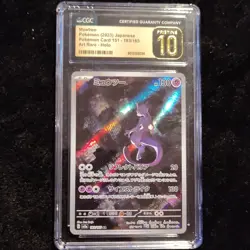 Pokemon Mewtwo 183/165 151 Art Rare Holo Japanese CGC Pristine 10 2023 - Image 1
