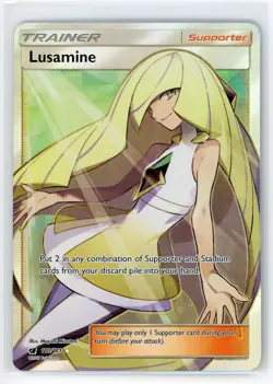 Pokemon TCG Lusamine Crimson Invasion Holo Full Art Ultra Rare Card 110/111 - Image 1