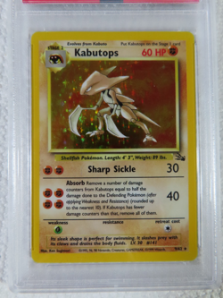 Pokemon Card 1999 Fossil 9/62 KABUTOPS Holo Unlimited Graded PSA 6 EX-MT - Image 3