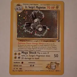 Pokemon Lt. Surge's Magneton Gym Heroes 8/132 1st Edition Holo Rare 70HP - Image 1