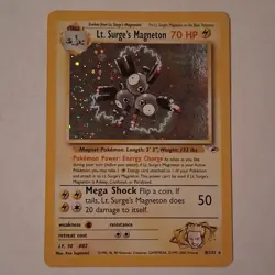 Pokemon Lt. Surge's Magneton Gym Heroes 8/132 1st Edition Holo Rare 70HP - Image 2