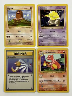 Vintage Pokemon Card Lot Shadowless Rare Base Set - Image 1