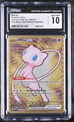CGC 10 - Mew ex 205/165 METAL Promo - Pokemon 151 Ultra Premium Collection UPC D - Image 1