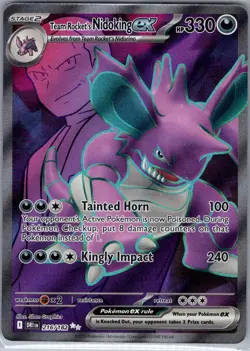 Team Rocket's Nidoking ex 216/182 SV10: Destined Rivals - Pokemon Card - NM - Image 1