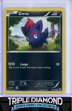 2011 Pokemon Black & White #70/114 Zorua Reverse Holo F682 - Image 1