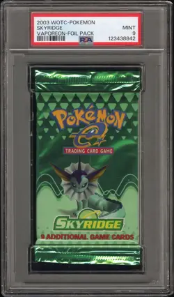 Pokemon Skyridge Booster Pack Graded PSA 9 - Vaporeon Art - Wizards of the Coast 76930965085 - Image 1