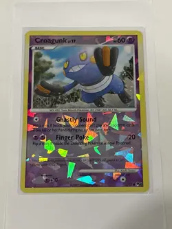 Croagunk 13/17 Cracked Ice Holo- POP Series 8- Vintage Pokemon Singles- LP - Image 1