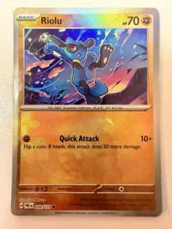 Riolu Master Ball Reverse Holo 050/131 Prismatic Evolutions Pokemon TCG NM - Image 2