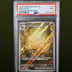 2023 POKEMON OBF EN-OBSIDIAN FLAMES ILLUSTRATION RARE #199 NINETALES PSA 9 MINT - Image 1
