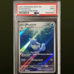 2023 POKEMON MEW EN-151 ILLUSTRATION RARE 171 WARTORTLE PSA 9 - Image 1