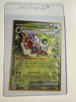 Pokemon TCG Forretress ex Scarlet & Violet - Paldea Evolved 005/193 Holo NP - Image 3