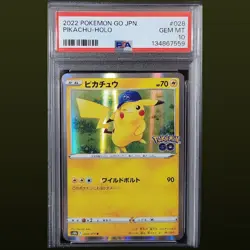 2022 POKEMON GO JAPANESE 028 PIKACHU-HOLO PSA 10 - Image 1