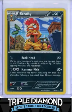 2012 Pokemon Black & White Next Destinies #74/99 Scrafty Holo F681 - Image 1