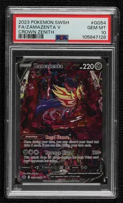 Full Art - Zamazenta V Pokemon Crown Zenith Galarian Gallery PSA 10 GEM MT - Image 1
